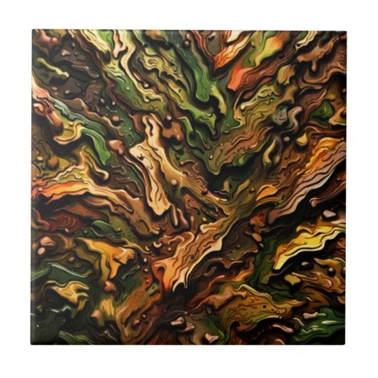 迷彩柄デザイン タイル (正面)