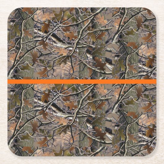 迷彩柄トランプのポーカーコースター!ギフト素晴らしとトレンド!カモ スクエアペーパーコースター (正面)
