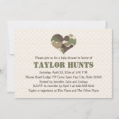 迷彩柄ハートベビーシャワー招待状 招待状 (正面)