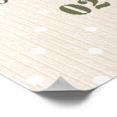 迷彩柄ハート駆動バイベビーシャワーサイン ポスター (角)