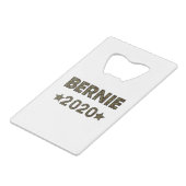 迷彩柄バーニー2020大統領の候補 クレジットカード栓抜き (正面アングル)