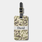 迷彩柄パターンの名前の追加 ラゲッジタグ (正面縦)