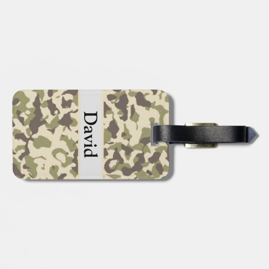 迷彩柄パターンの名前の追加 ラゲッジタグ (裏面横)