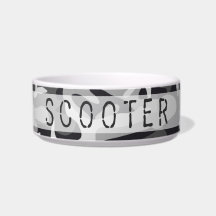 迷彩柄パターンパーソナライズな飼い犬及び猫の餌ボール