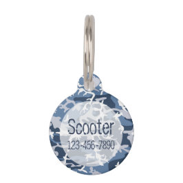 迷彩柄パターンモノグラムPet NameタグDog & Cat ペット　ネームタグ