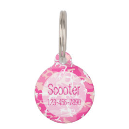 迷彩柄パターンモノグラムPet NameタグDog & Cat ペット　ネームタグ