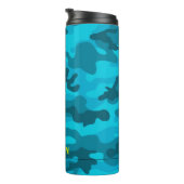 迷彩柄パターン名スポーツカラフルブルーおもしろい タンブラー (回転右)