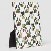 迷彩柄パターン犬のポープリント フォトプラーク (側面)