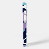 迷彩柄パターン – パープルネイビーブルーホワイト Case-Mate iPhoneケース (裏面 / 左)