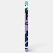 迷彩柄パターン – パープルネイビーブルーホワイト Case-Mate iPhoneケース (裏面/左)