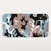 迷彩柄パターン-灰色がかった赤白青の黒 Case-Mate iPhoneケース (裏面(横))
