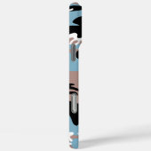 迷彩柄パターン – 灰色がかった赤白青ブラック Case-Mate iPhoneケース (裏面 / 右)