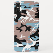 迷彩柄パターン – 灰色がかった赤白青ブラック Case-Mate iPhoneケース (裏面)