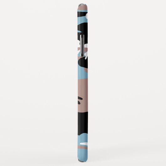 迷彩柄パターン – 灰色がかった赤白青ブラック Case-Mate iPhoneケース (裏面/右)