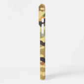 迷彩柄パターン – 緑オレンジブラウンブラック iPhoneケース (左側面)