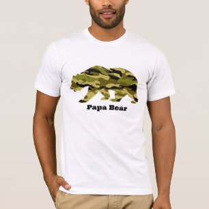 迷彩柄パパベアーシャツ – 軍隊パパTee for Father Tシャツ
