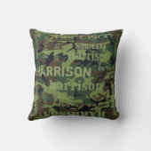 迷彩柄パーソナライズされたの長い名前 クッション (裏面)
