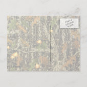 迷彩柄フォトコラージュ日付はがきを保存 案内ポストカード (裏面)