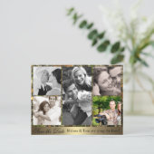 迷彩柄フォトコラージュ日付はがきを保存 案内ポストカード (スタンド正面)