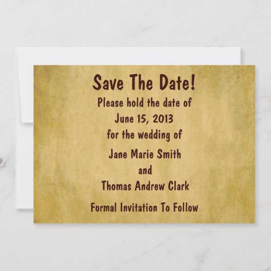 迷彩柄フラクタル日付の保存 セーブザデート (裏面)