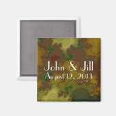 迷彩柄フラクタル結婚式の引き出物マグネット マグネット (正面/裏面)