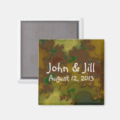 迷彩柄フラクタル結婚式の引き出物マグネット マグネット (正面/裏面)