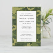 迷彩柄ブライダルシャワー又は婚約パーティ 招待状 (スタンド正面)