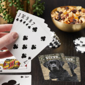 迷彩柄ブラックラボドッグ飼育動物名 トランプ (インサイチュ)