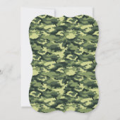 迷彩柄プリントエレガント(ホワイトドレスブライダルシャワー) 招待状 (裏面)