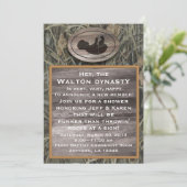 迷彩柄ベビーシャワー招待状 招待状 (スタンド正面)