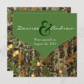 迷彩柄ポ結婚ストのお知らせ 招待状 (正面/裏面)