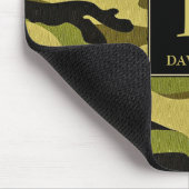 迷彩柄マウスパッドとイニシャルモノグラムカモフラージュ マウスパッド (コーナー)