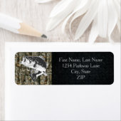 迷彩柄ラルゲムースベース魚釣り差出人住所ラベル ラベル (インサイチュ)