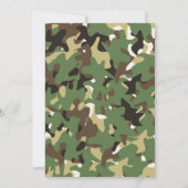 迷彩柄レーザーラベル誕生日パーティーの招待 招待状 (裏面)