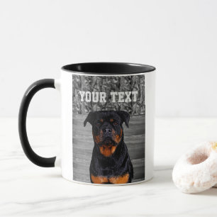 迷彩柄ロットワイラー犬が動物名Mug マグカップ
