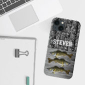 迷彩柄ワレー魚釣りネームメンズスポーツカッコいい Case-Mate iPhoneケース