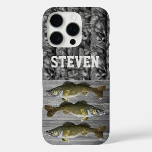迷彩柄ワレー魚釣りネームメンズスポーツカッコいい iPhone 16 PROケース
