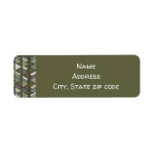 迷彩柄三角形 ラベル (正面)