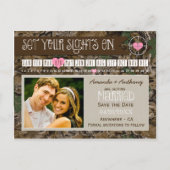 迷彩柄予定表の写真の日付カードの保存 案内ポストカード (正面)