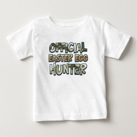 迷彩柄公式イースターエッグハンターシャツ ベビーTシャツ (正面)