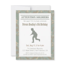 迷彩柄兵隊シルエット陸軍誕生日パーティー