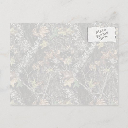 迷彩柄写真卒業はがき インビテーションポストカード (裏面)