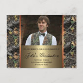 迷彩柄写真卒業はがき インビテーションポストカード (正面)