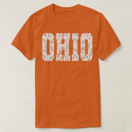 迷彩柄動揺してオハイオ Tシャツ (デザイン正面)