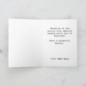 迷彩柄及びChocoの卵が付いている軍のイースターカード シーズンカード (内部)