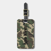 迷彩柄名、レザーストラップ付きラゲージタグの追加 ラゲッジタグ (正面縦)