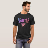 迷彩柄土産USAスターシアトルワシントン Tシャツ (正面フル)