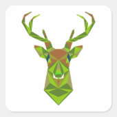 迷彩柄幾何学的ディアヘッド スクエアシール (正面)