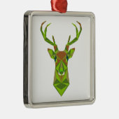 迷彩柄幾何学的ディアヘッド メタルオーナメント (右)