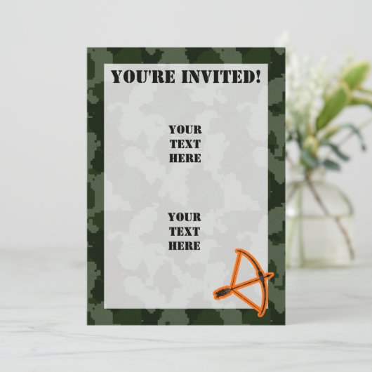 迷彩柄弓 招待状 (スタンド正面)